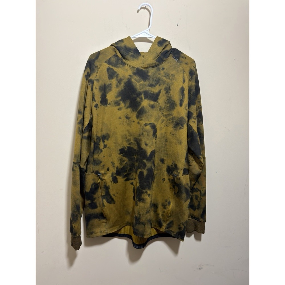 Lululemon Hoodie Mens XL Yellow Better Everyday Tech Tie Dye Smoke Sweatshirt